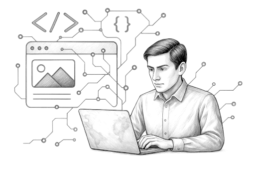 Individuelle Software – Mann am Notebook